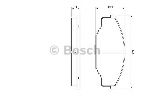 BOSCH TOYOTA колодки гальмівні передні Hiace II,Hilux II,VW Taro 89- ASHIKA арт. 0986424382