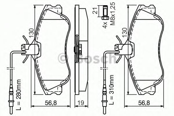 Колодки гальмівні дискові CITROEN Berlingo/Xsara/PEUGEOT Partner/306 1,1i,1.4i,1.8i,D,1.9D -02 ICER арт. 0986424414