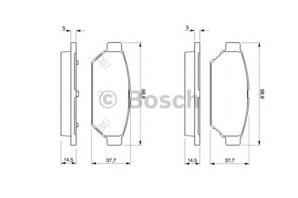 BOSCH MITSUBISHI гальмівні колодки задн.Carisma 95- REMSA арт. 0986424464