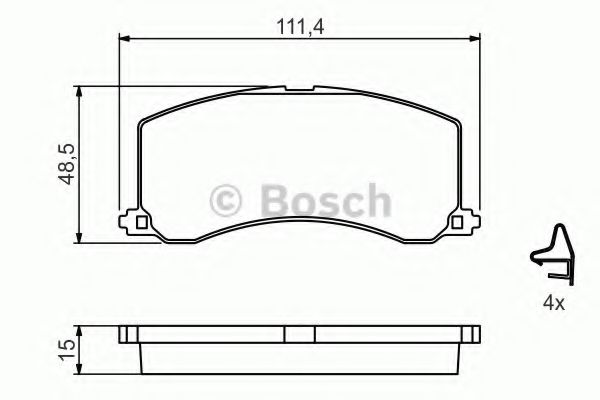 BOSCH SUZUKI гальмівні колодки передн. Baleno 95- BLUEPRINT арт. 0986424465