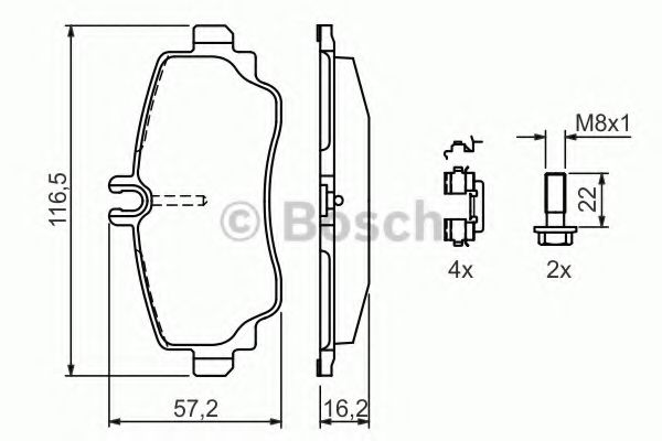 ГАЛЬМІВНІ КОЛОДКИ, ДИСКОВІ BREMBO арт. 0986424469