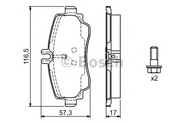 0986424470 BOSCH Гальмівні колодки до дисків BP239 JURID арт. 0986424470