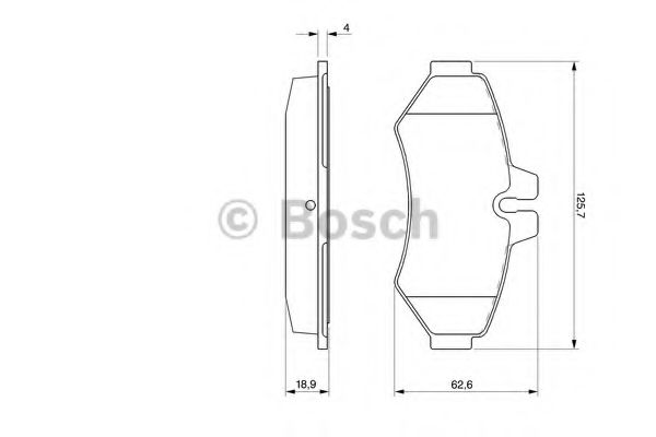 0986424516 BOSCH Гальмівні колодки до дисків BP273 BORG & BECK арт. 0986424516