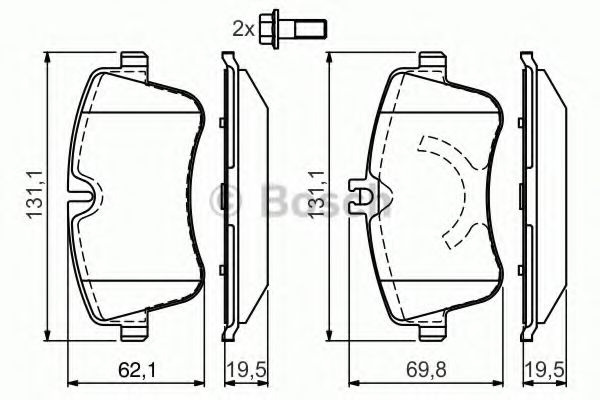 ГАЛЬМІВНІ КОЛОДКИ, ДИСКОВІ BREMBO арт. 0986424517