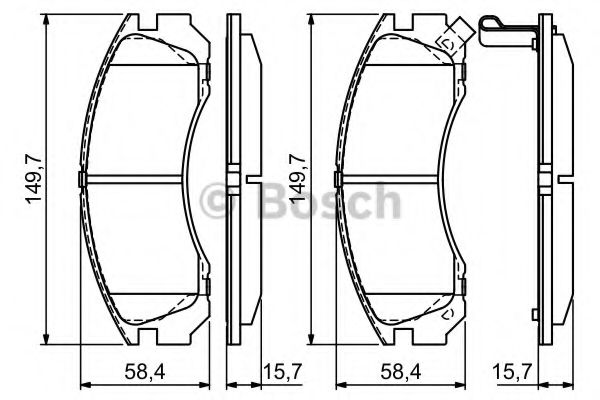 0986424523 BOSCH Гальмівні колодки до дисків BP279 REMSA арт. 0986424523