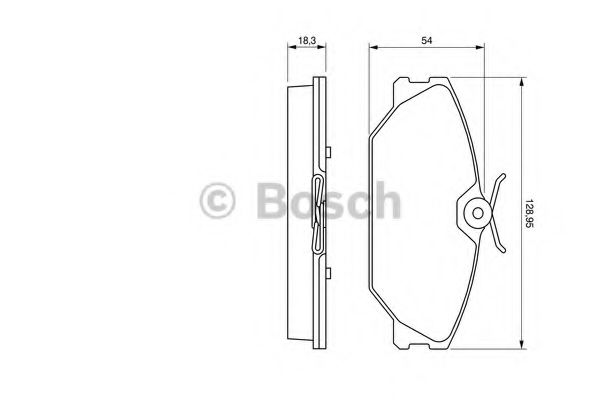 BOSCH RENAULT гальм.колодки передн. Laguna, Megane, Safrane 99- ABE арт. 0986424533