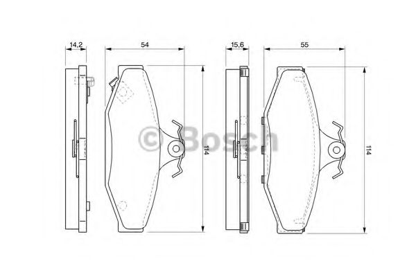 BOSCH SSANGYONG гальмів.колодки передн.Korando,Musso 2.3/2.9 96- DELPHI арт. 0986424561