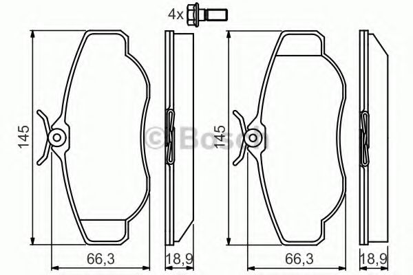 ГАЛЬМІВНІ КОЛОДКИ, ДИСКОВІ REMSA арт. 0986424565