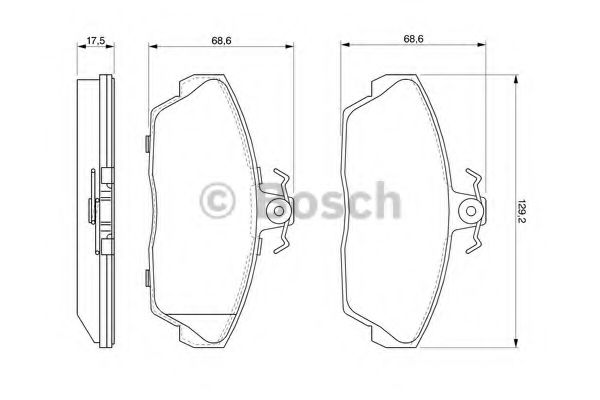 0986424566 BOSCH Гальмівні колодки до дисків BP313 FERODO арт. 0986424566