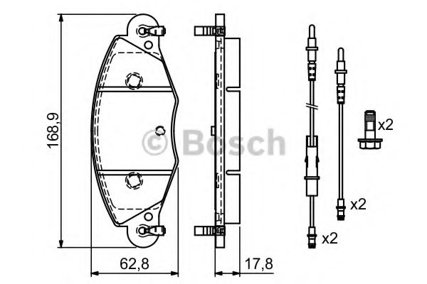 ГАЛЬМІВНІ КОЛОДКИ, ДИСКОВІ ABS арт. 0986424581