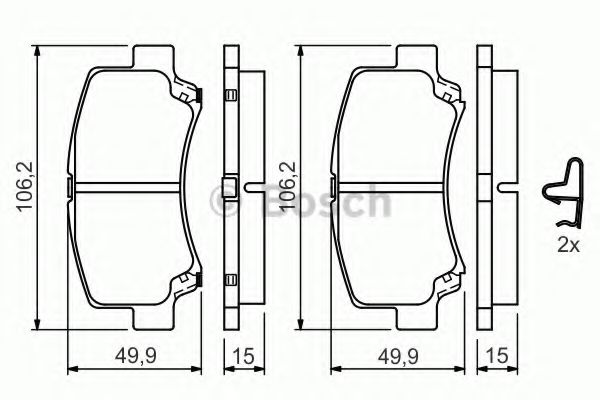 ГАЛЬМІВНІ КОЛОДКИ, ДИСКОВІ BLUEPRINT арт. 0986424626