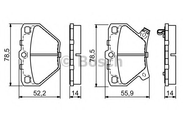 ДИСКОВI КОЛОДКИ ЗАДНI BREMBO арт. 0986424630