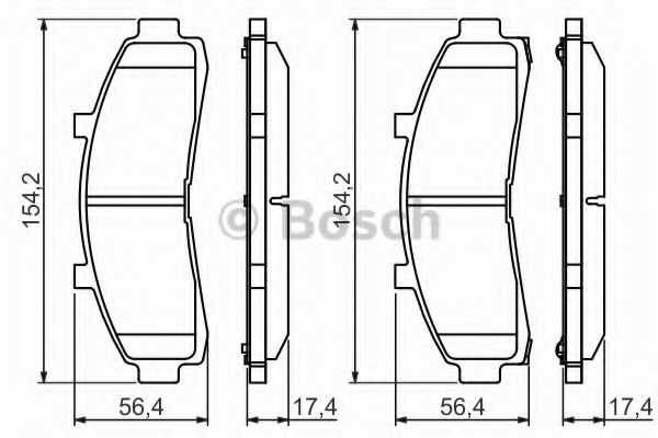 BOSCH FORD колодки гальмівні передні EXPLORER 4.0 V6 93- FRICTION MASTER арт. 0986424656