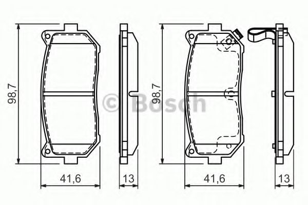 ДИСКОВI КОЛОДКИ ЗАДНI JAPANPARTS арт. 0986424693