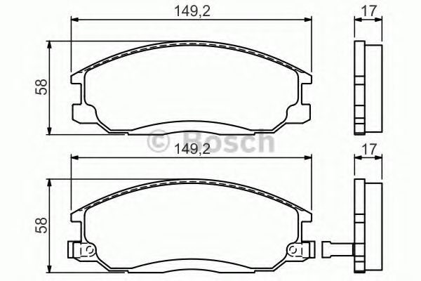 гальмівні колодки, дискові MANDO арт. 0986424729