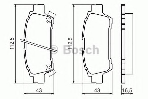 BOSCH TOYOTA гальмівні колодки задн. Avensis Verso 01-, Previa 00- TEXTAR арт. 0986424762