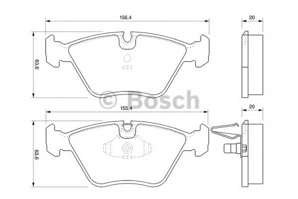 Колодки гальмівні дискові BMW 3 X3 Z3/ROVER 75 V8 Power -07 VALEO арт. 0986424767