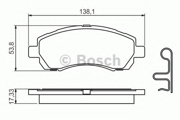 BOSCH гальмівні колодки передн. Subaru Impreza, Legacy -98 FERODO арт. 0986424770