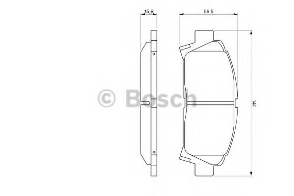 BOSCH TOYOTA гальмівний колодки передні CARINA -97 NISSHINBO арт. 0986424799