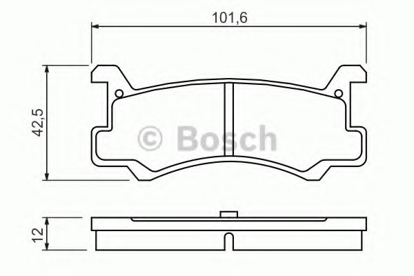 BOSCH MAZDA колодки гальм. задні 323 1,6GT -93, MX-3/MX-5 JAPANPARTS арт. 0986460080