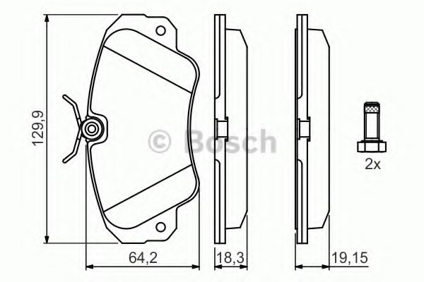 0986460939 BOSCH Гальмівні колодки до дисків BP509 BREMBO арт. 0986460939