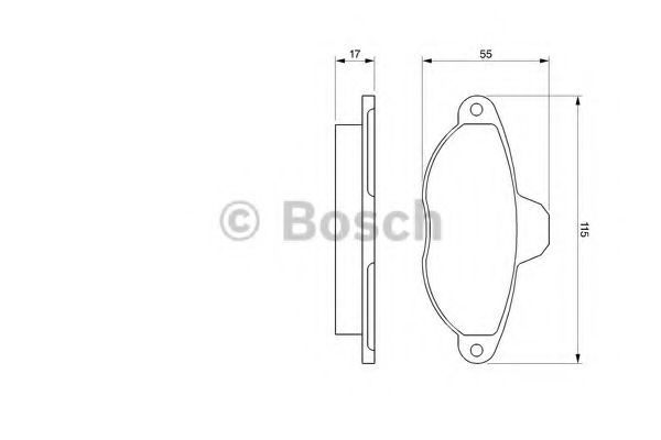 BOSCH FIAT колодки гальмівні передні Punto -99 ABE арт. 0986460968