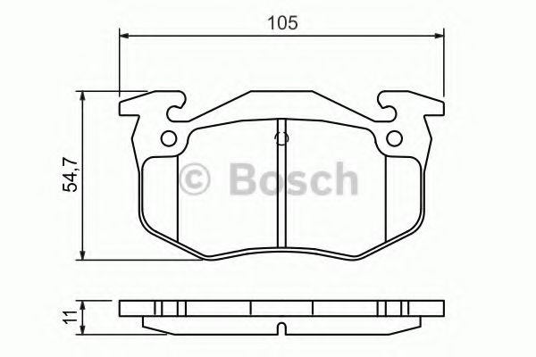 ДИСКОВI КОЛОДКИ ЗАДНI ABS арт. 0986460970