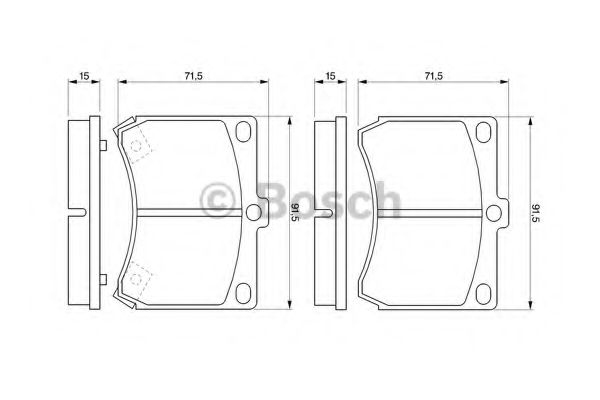 BOSCH MAZDA гальмівні колодки дискові 323 89-94 1,8 16V DELPHI арт. 0986460974