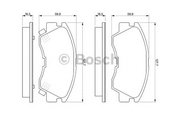 BOSCH  гальмівні колодки дискові Pajero 83-91 NIPPARTS арт. 0986460978