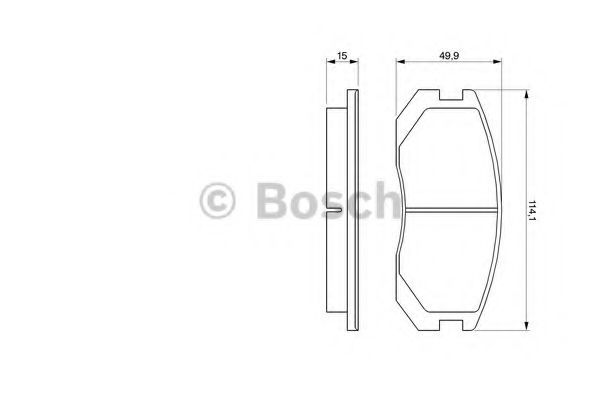 0986460980 BOSCH Гальмівні колодки до дисків BP549 ASHIKA арт. 0986460980