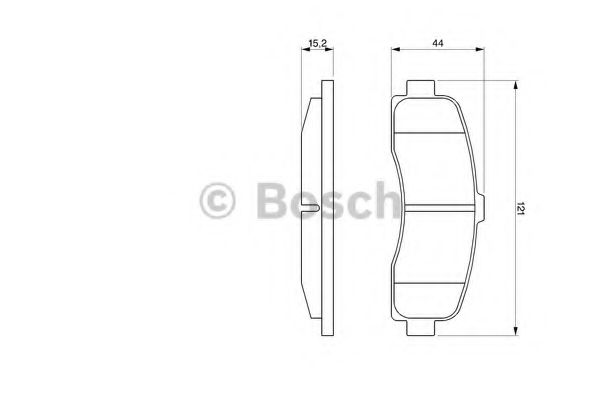 BOSCH NISSAN колодки гальмівні передні MICRA 1.0/1.3-16V 10/92- METELLI арт. 0986461122