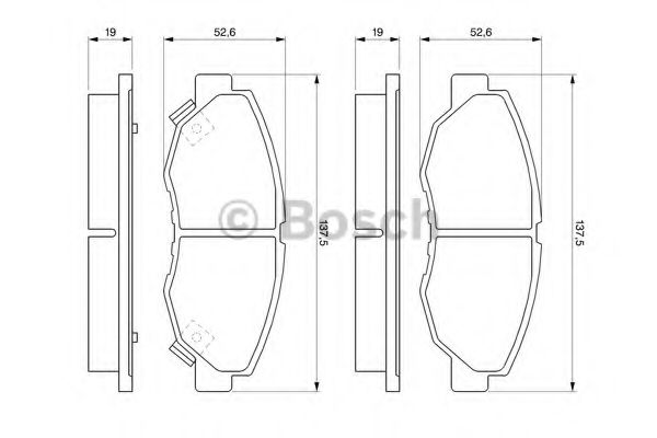 BOSCH гальмівні колодки HONDA Accord ABE арт. 0986461124