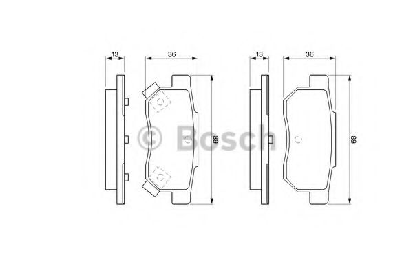 ДИСКОВI КОЛОДКИ ЗАДНI ABS арт. 0986461131