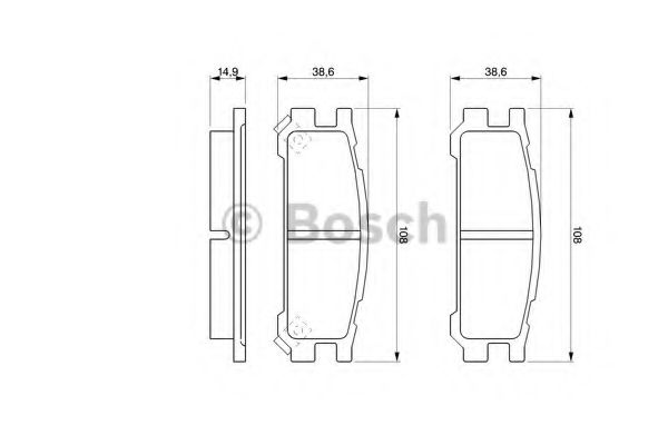 Колодки гальмівні дискові SUBARU SVX 3.3i/Impreza/Legacy -98 BLUEPRINT арт. 0986461143