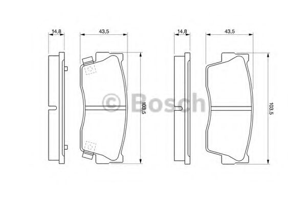 BOSCH гальмівні колодки перед. SUZUKI Vitara 1,6 88- ROADHOUSE арт. 0986461750