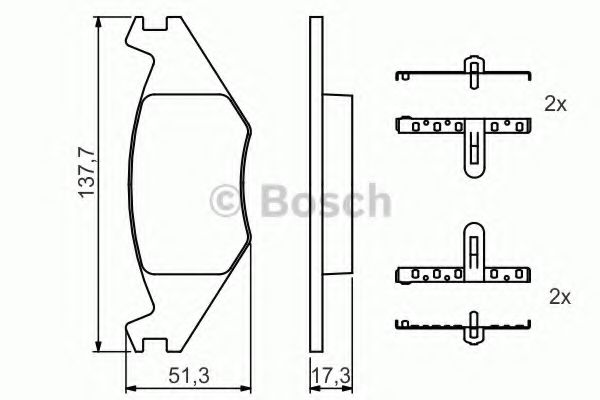 ГАЛЬМІВНІ КОЛОДКИ, ДИСКОВІ BORG & BECK арт. 0986468890