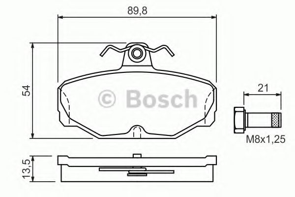 0986469810 BOSCH Гальмівні колодки до дисків BP756 ABS арт. 0986469810