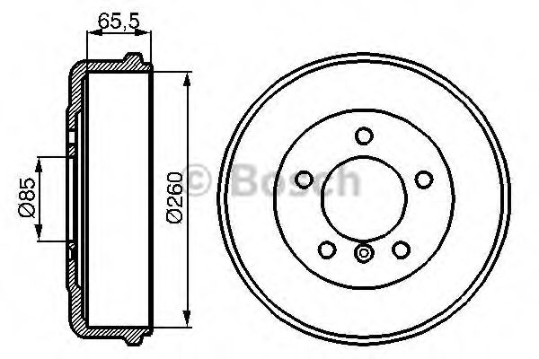 BOSCH DB гальмівний барабан 307D-310D 77-95 LPR арт. 0986477038