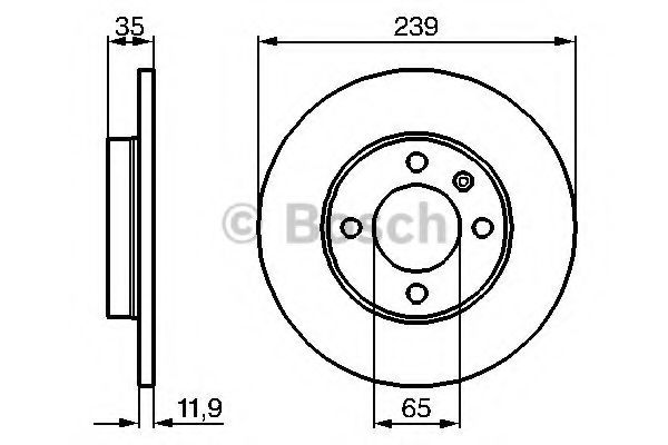 ДИСК ГАЛЬМIВНИЙ ПЕРЕДНIЙ BREMBO арт. 0986478011