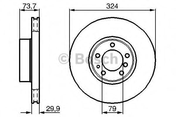 ДИСК ГАЛЬМIВНИЙ ПЕРЕДНIЙ BREMBO арт. 0986478024