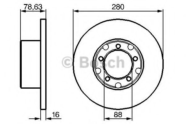 Диск гальмівний передній MERCEDES-BENZ T1 (601) 77-95 FEBIBILSTEIN арт. 0986478201