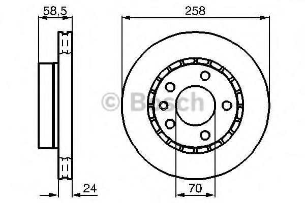 Диск гальмівний OPEL Omega ''F METELLI арт. 0986478265