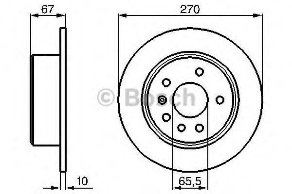 Диск гальмівний OPEL Omega/Senator ''R FEBIBILSTEIN арт. 0986478267