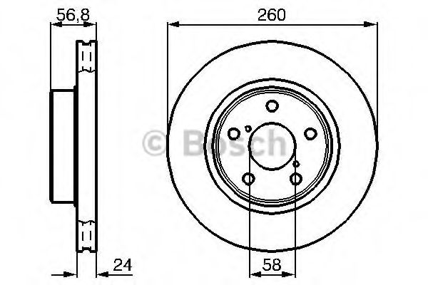 ДИСК ГАЛЬМIВНИЙ ПЕРЕДНIЙ BREMBO арт. 0986478293