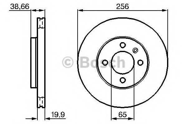 ДИСК ГАЛЬМIВНИЙ ПЕРЕДНIЙ BREMBO арт. 0986478308