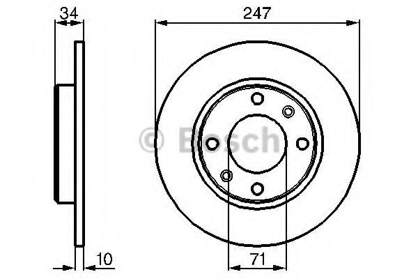 Диск гальмівний BREMBO арт. 0986478359