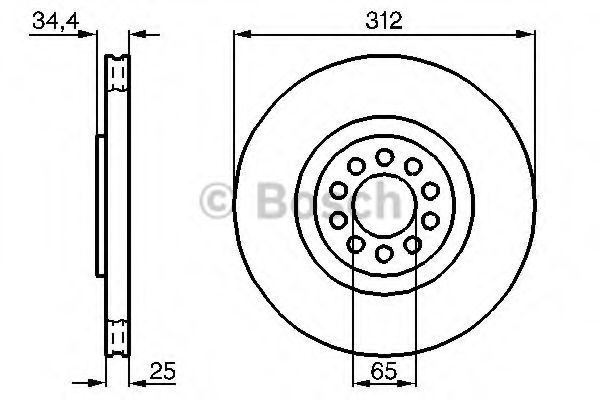 Гальмівний диск BREMBO арт. 0986478467