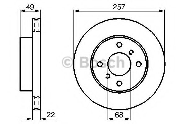 Диск гальмівний NISSAN 200 SX, Almera, Prairie Pro, Primera F FEBIBILSTEIN арт. 0986478567