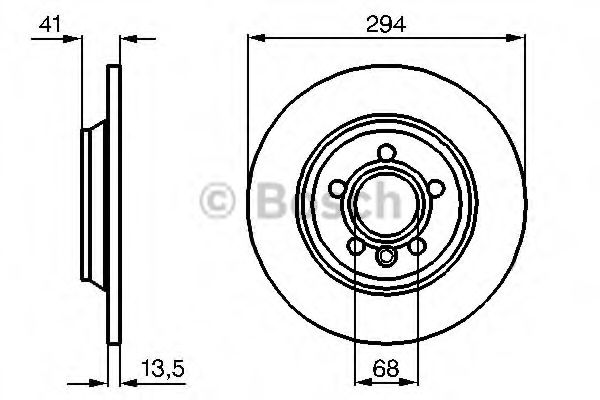 ДИСК ГАЛЬМIВНИЙ ЗАДНIЙ BREMBO арт. 0986478569