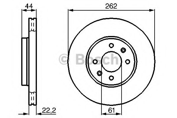 BOSCH RENAULT диск гальмівний передн.Laguna 1.8I-2.0I,2.2D 95- ROADHOUSE арт. 0986478598